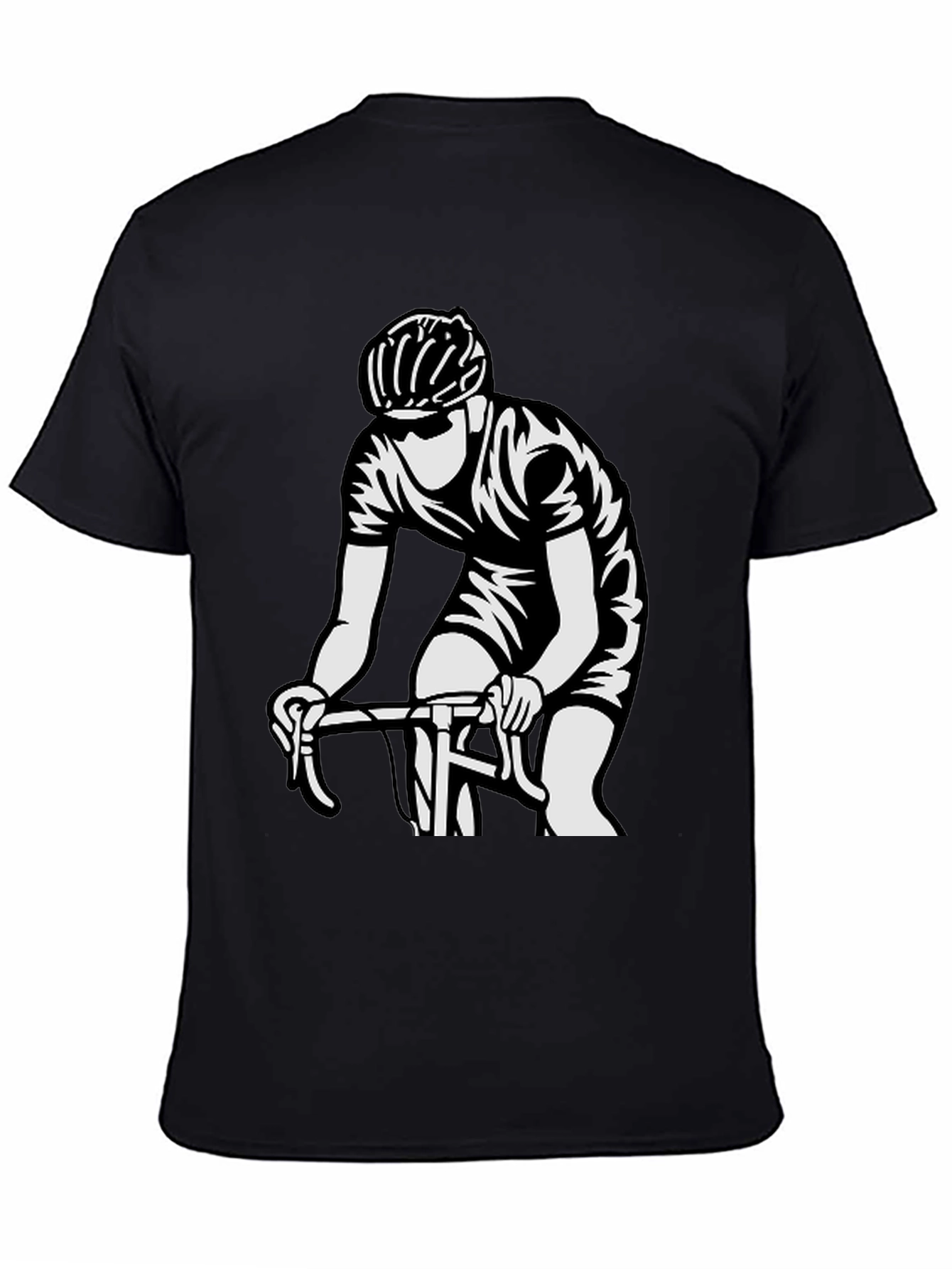 Cyclist Graphic T-Shirt - Black Cotton Tee