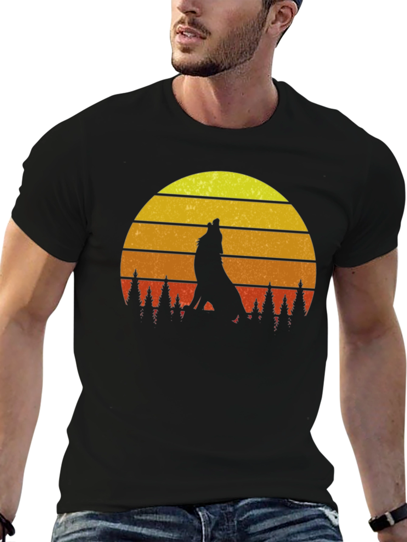 Wolf Sunset Graphic Tee