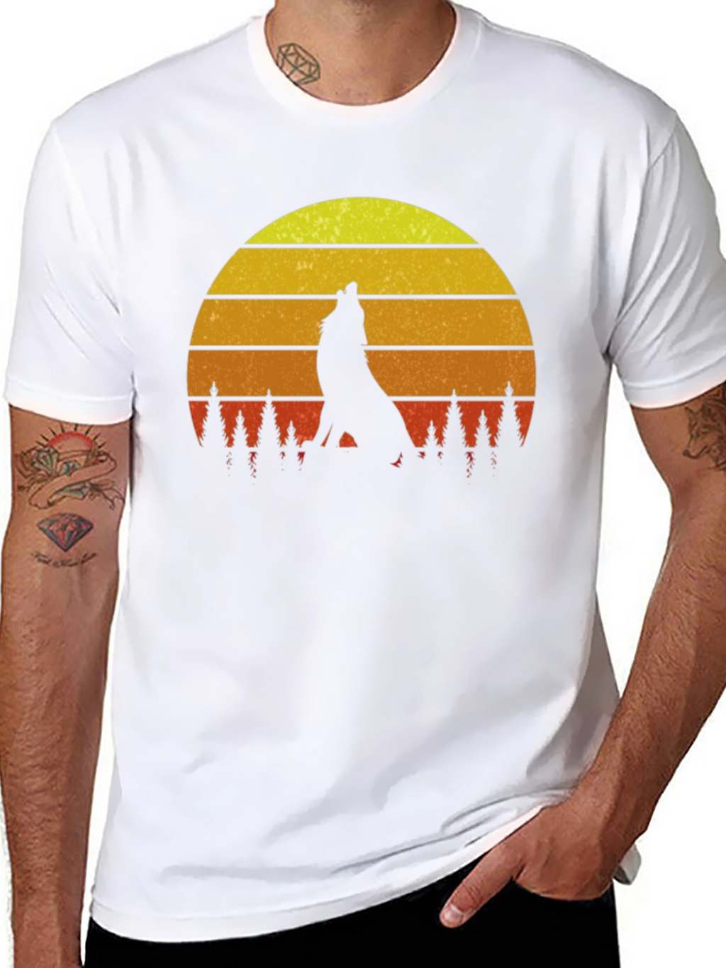 Wolf Sunset Graphic Tee