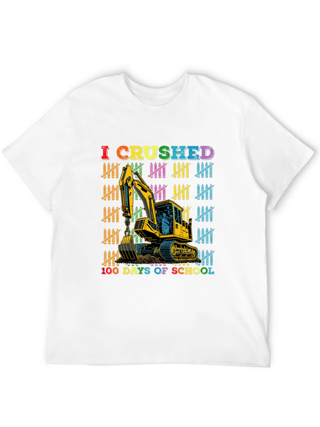 100 Days of School Excavator T-Shirt