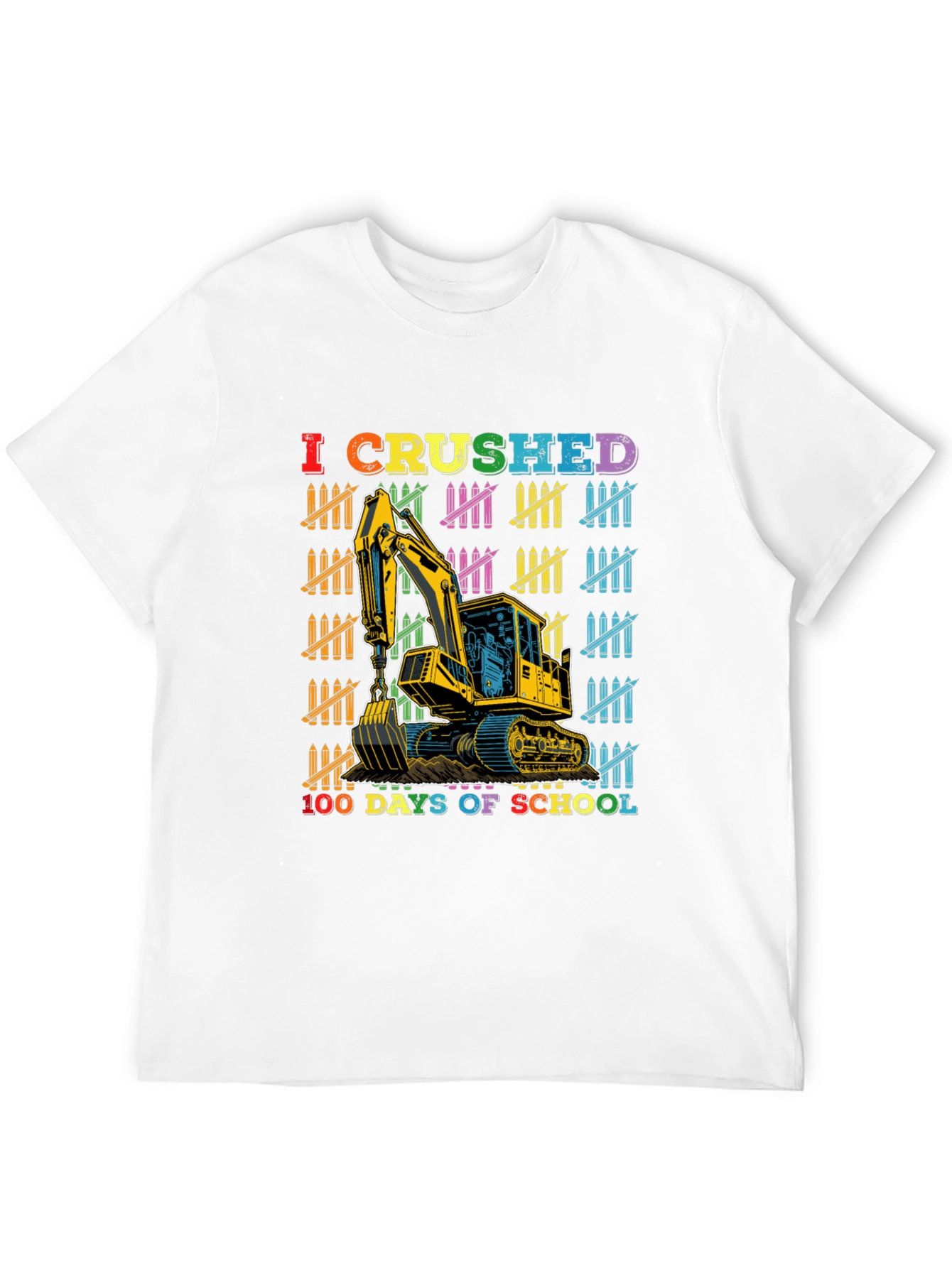 100 Days of School Excavator T-Shirt