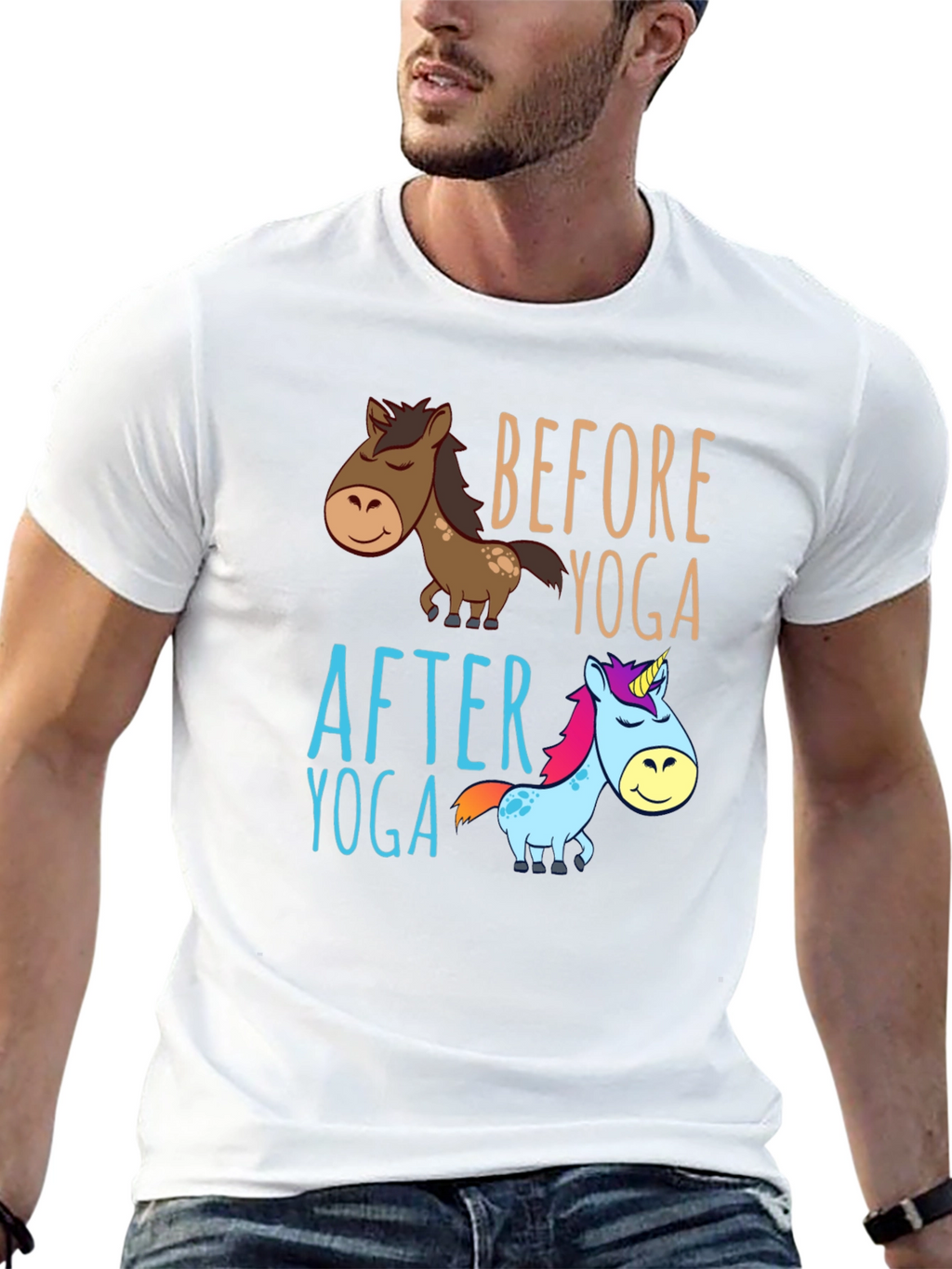 Before & After Yoga Graphic Tee