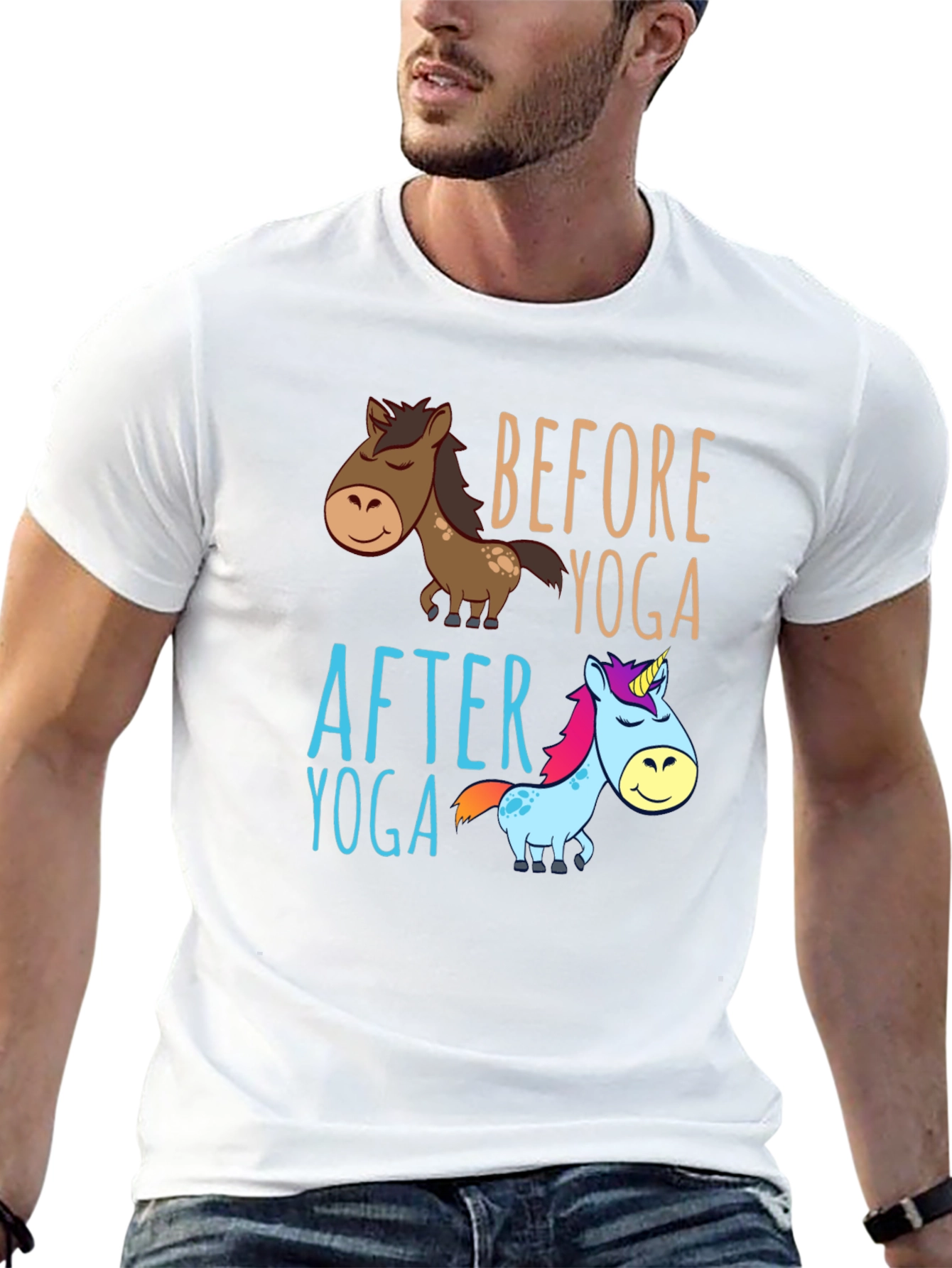 Before & After Yoga Graphic Tee