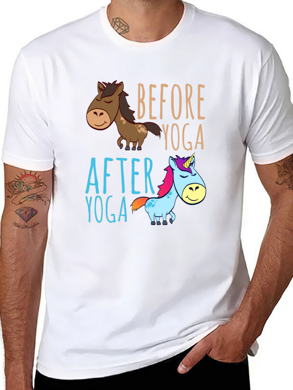 Before & After Yoga Graphic Tee