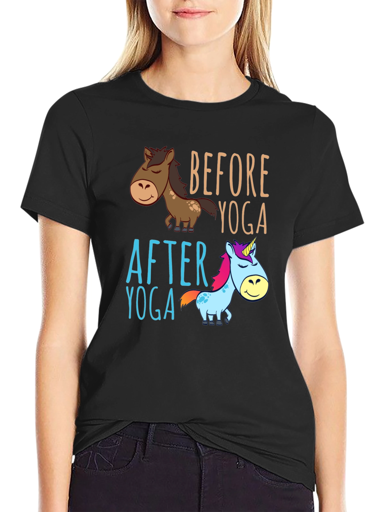 Before & After Yoga Graphic Tee