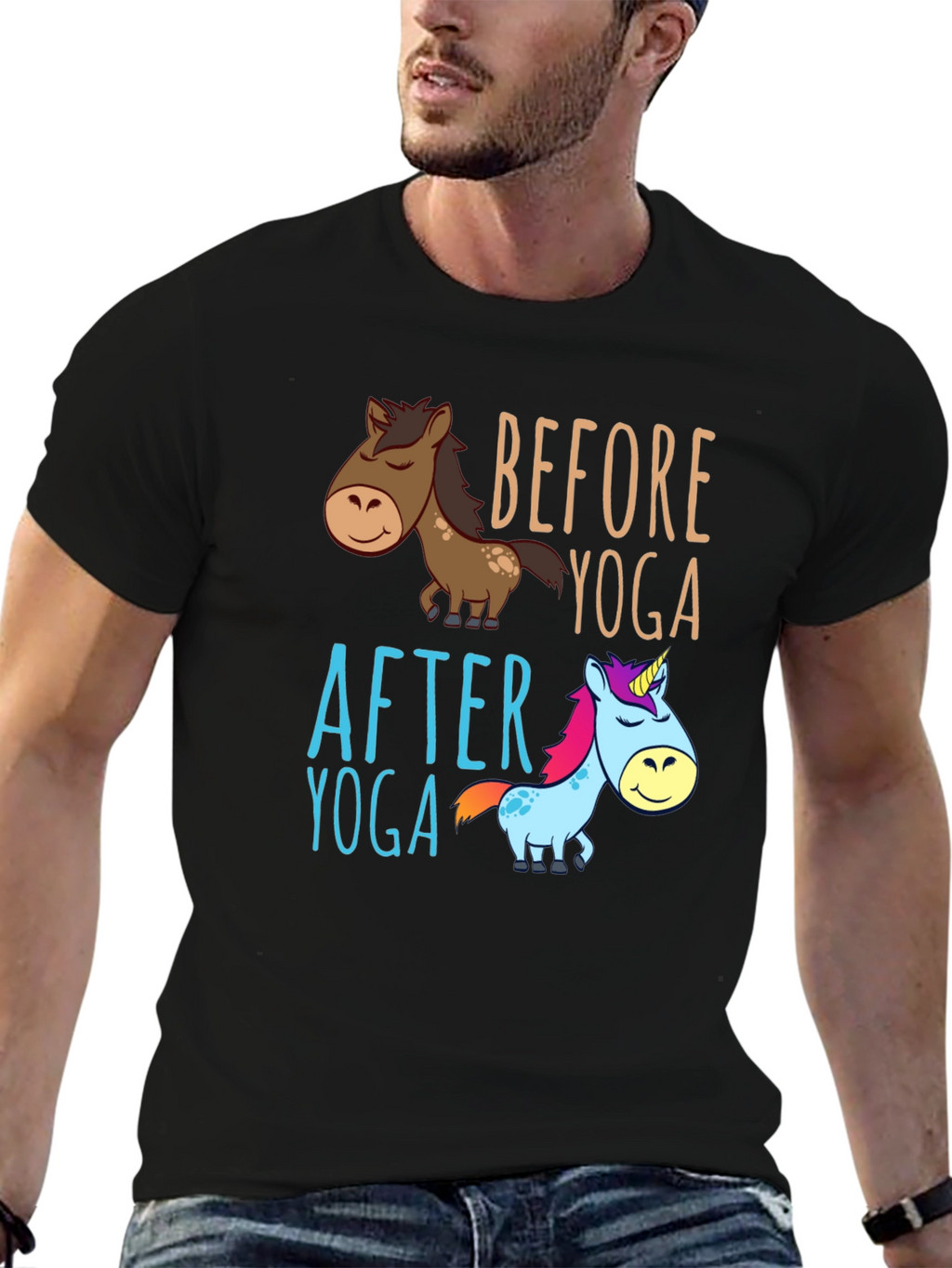 Before & After Yoga Graphic Tee