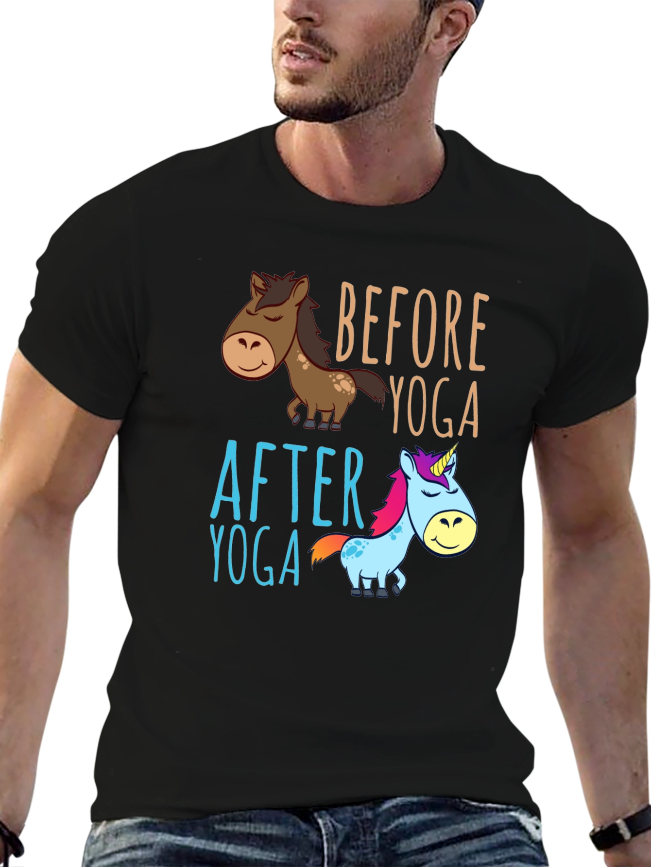 Before & After Yoga Graphic Tee