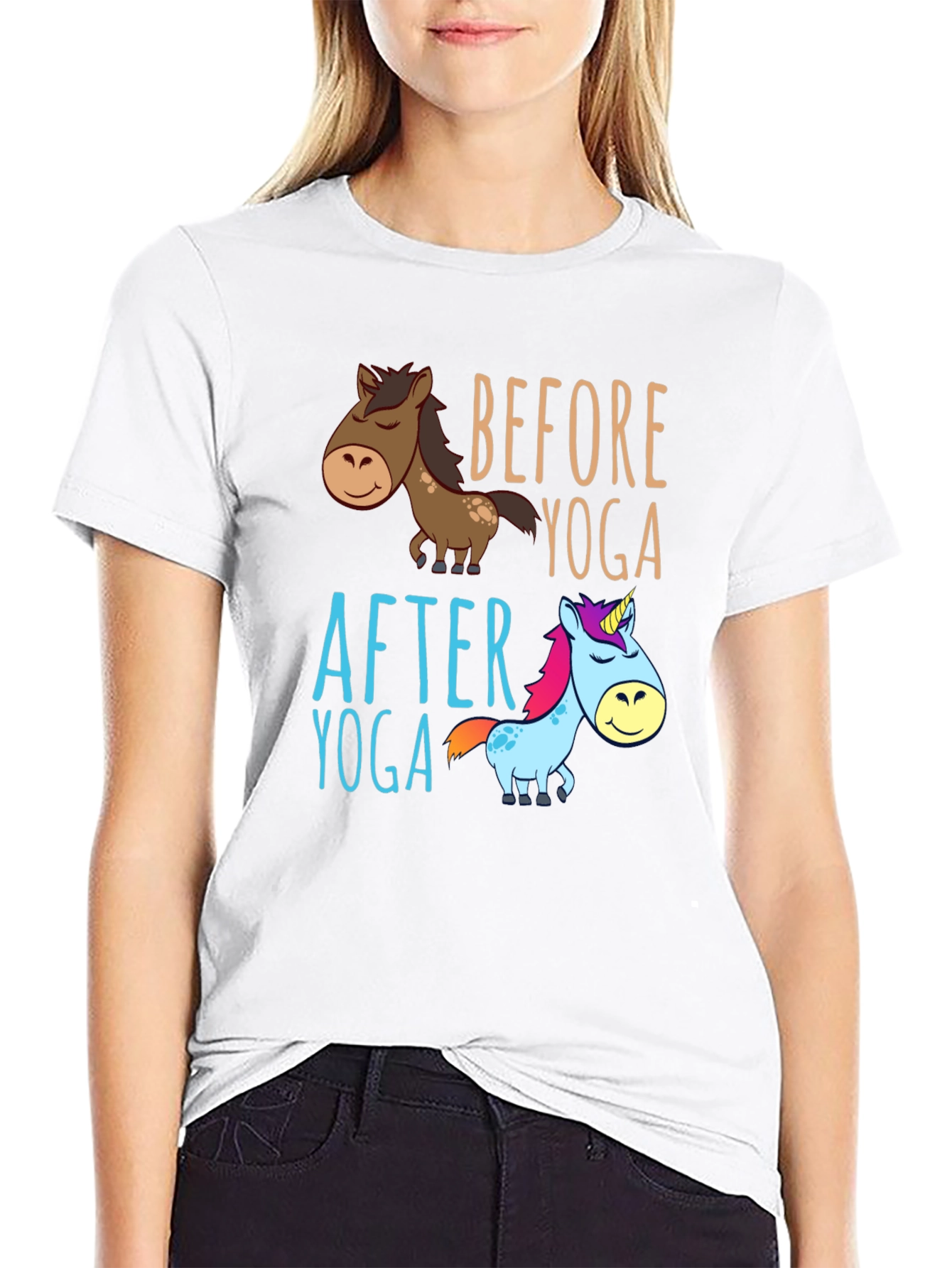 Before & After Yoga Graphic Tee