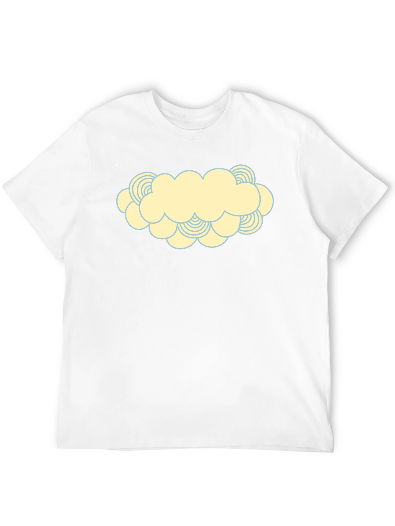 Cartoon Cloud Graphic Print T-Shirt