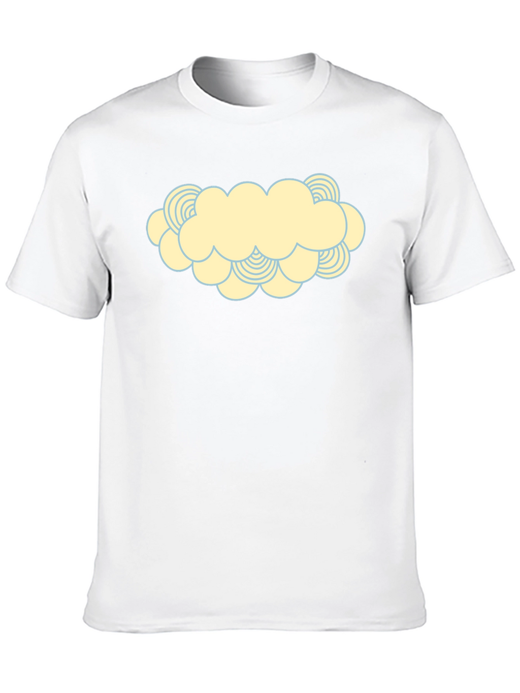 Cartoon Cloud Graphic Print T-Shirt