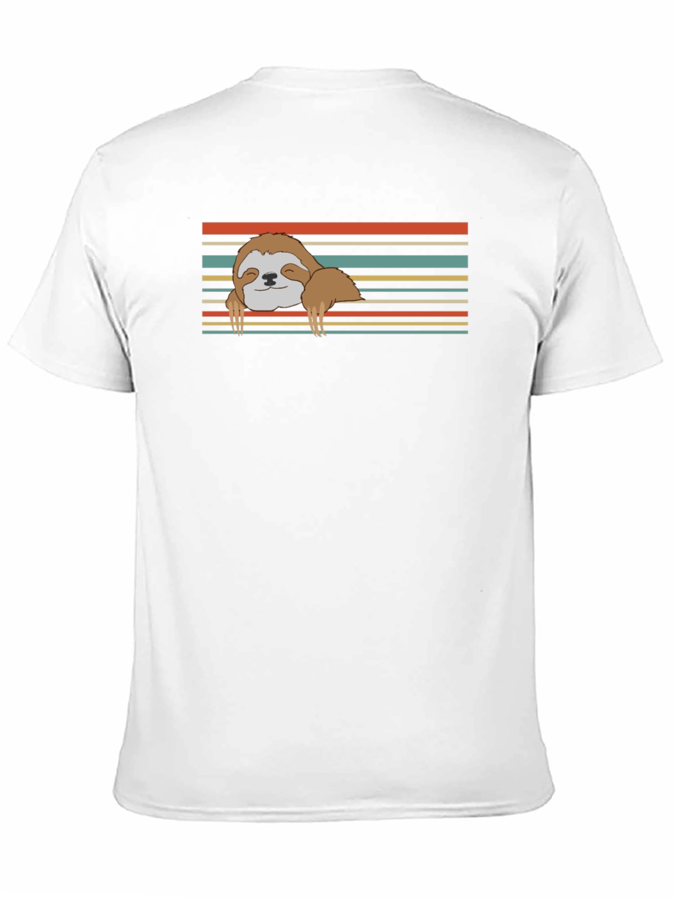 Chill Sloth Retro Striped Tee