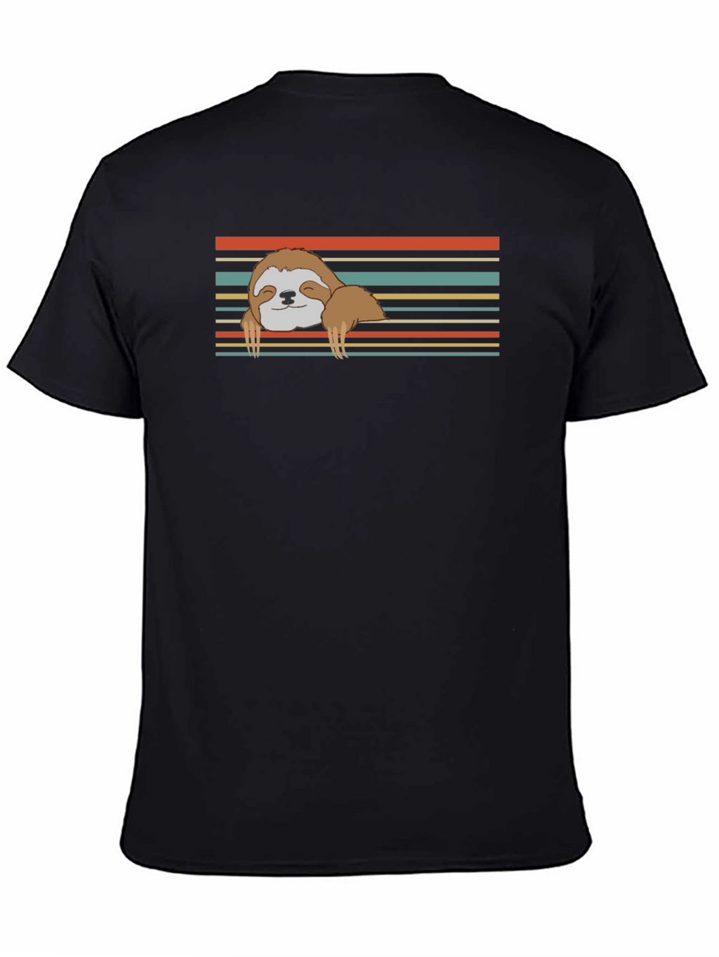 Chill Sloth Retro Striped Tee