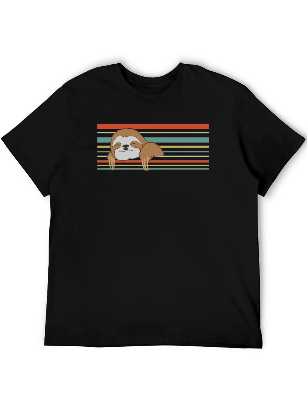 Chill Sloth Retro Striped Tee