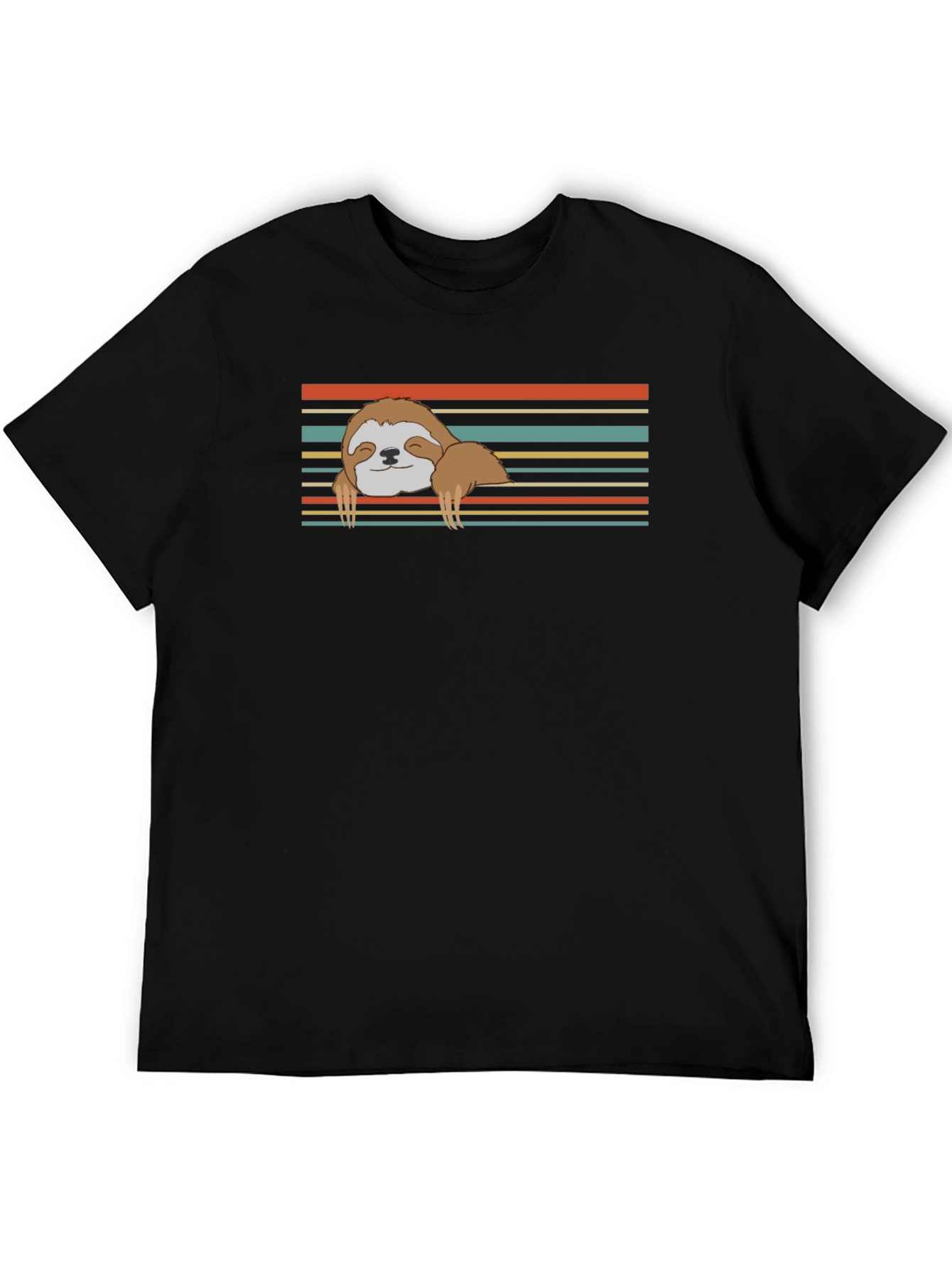 Chill Sloth Retro Striped Tee