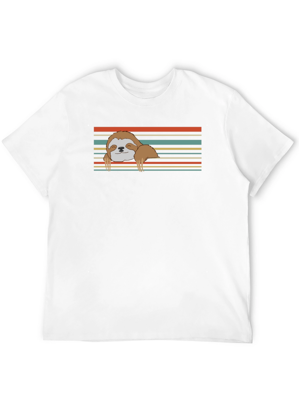 Chill Sloth Retro Striped Tee