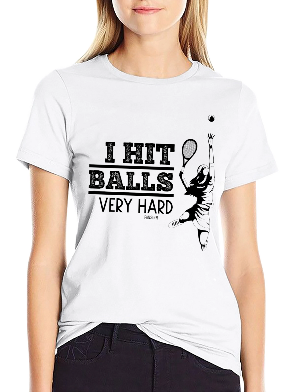 I Hit Balls Very Hard Tennis T-Shirt