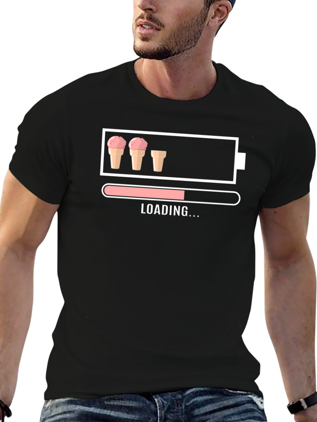 Ice Cream Loading T-Shirt Funny Dessert Lover Tee