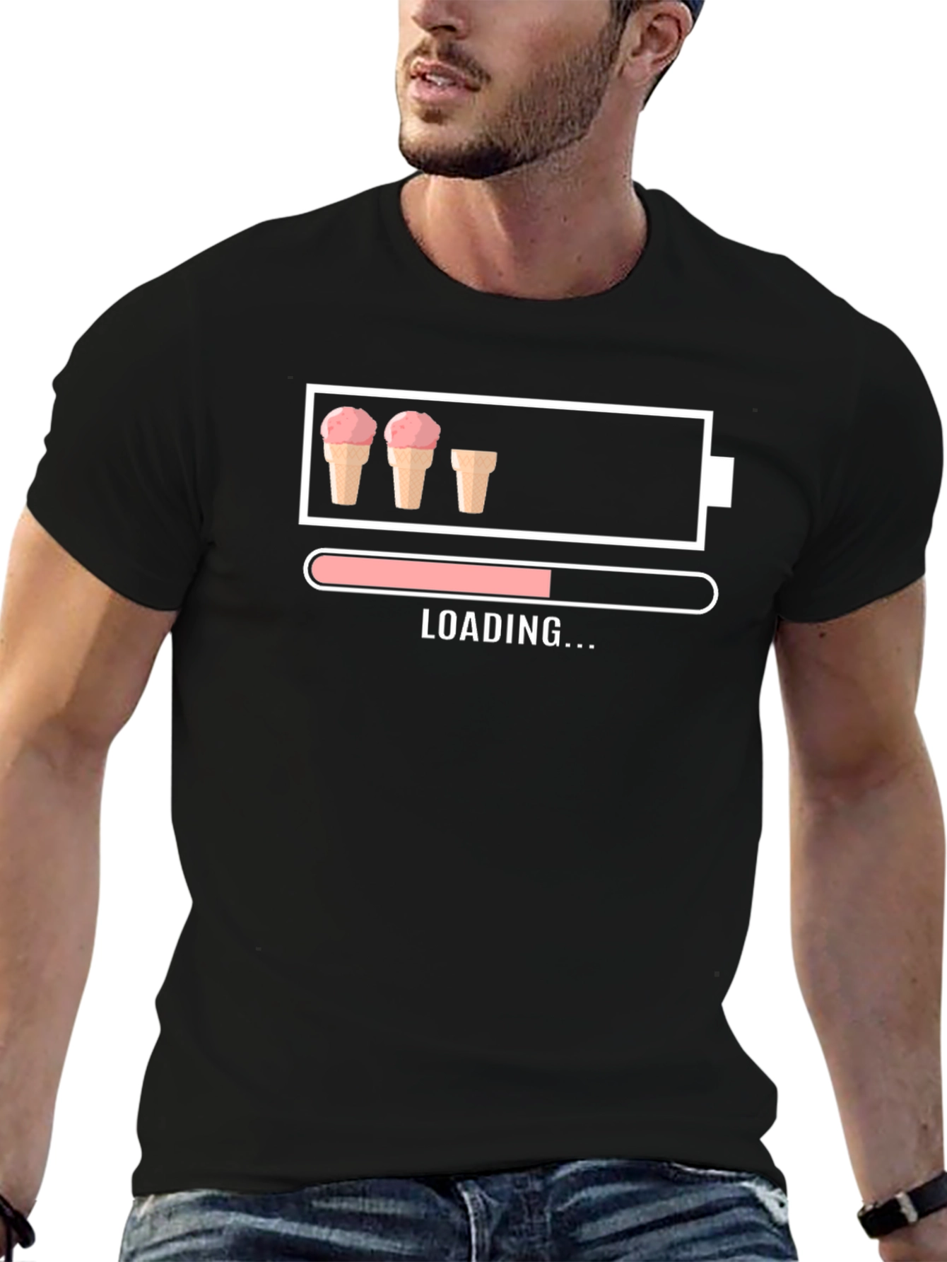 Ice Cream Loading T-Shirt Funny Dessert Lover Tee