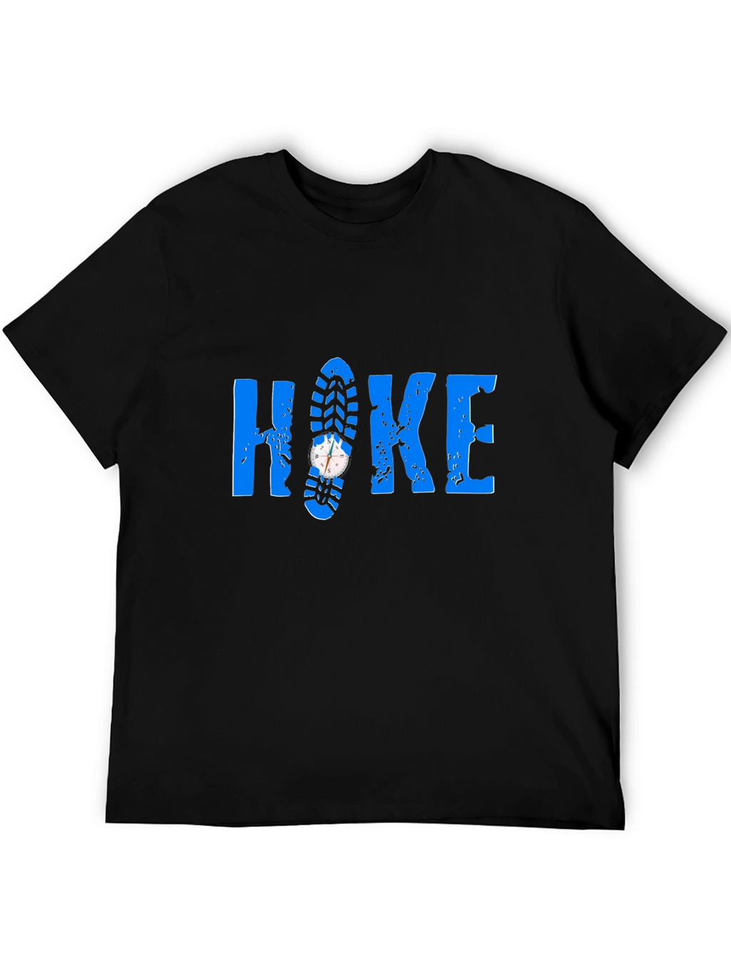 Hike T-Shirt - Compass Shoe Print Design