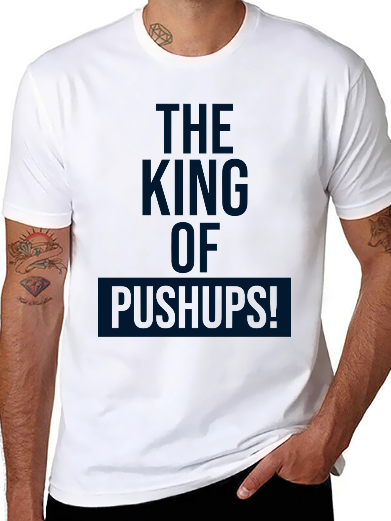 The King of Pushups Black T-Shirt