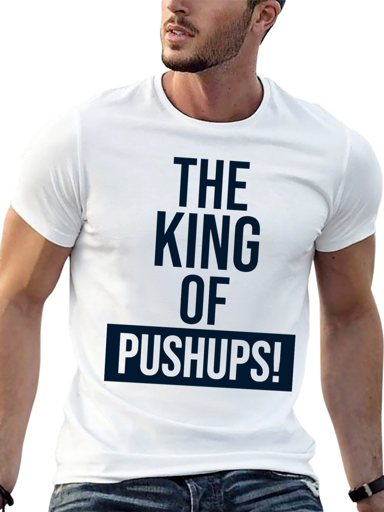 The King of Pushups Black T-Shirt
