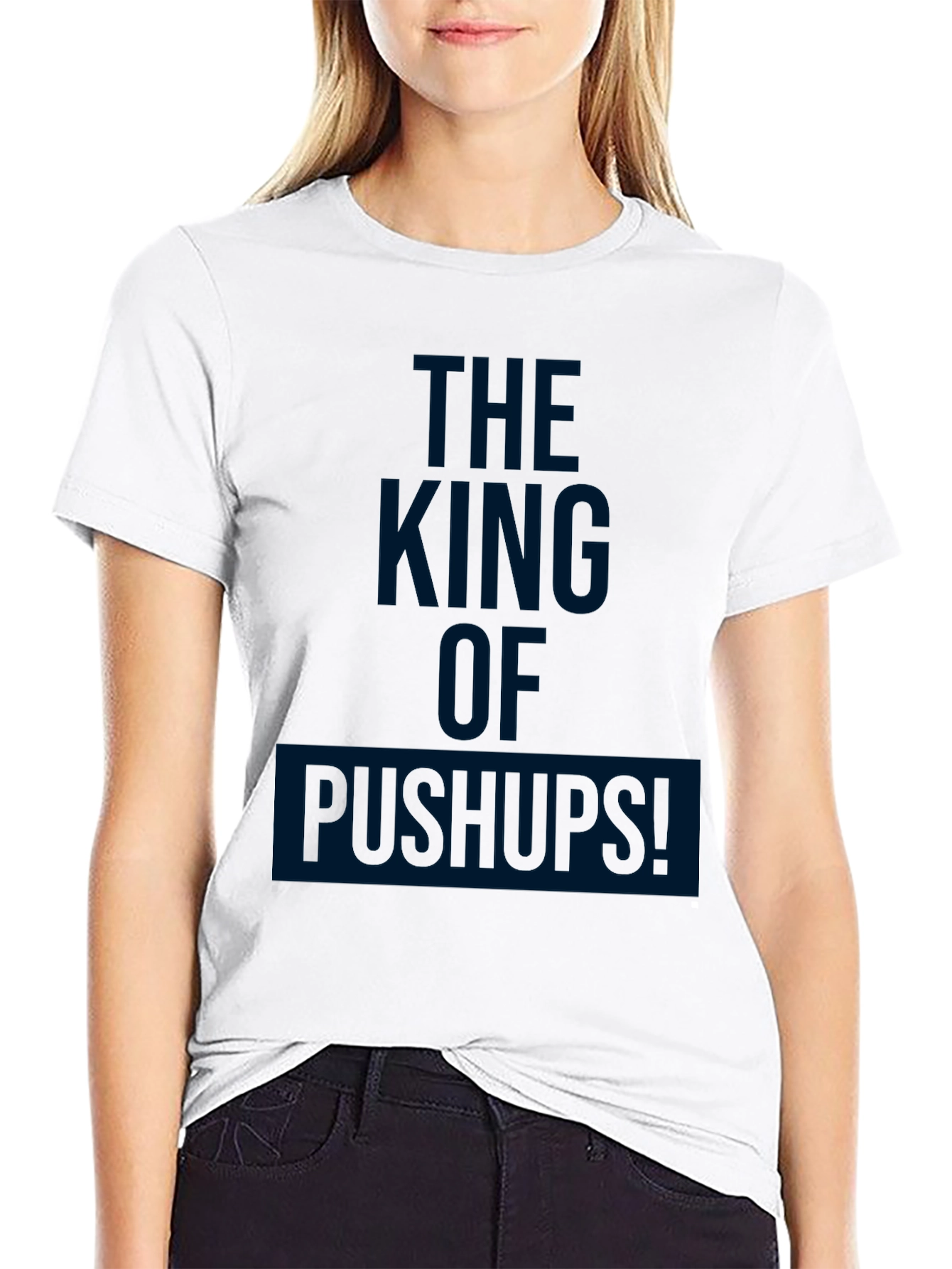 The King of Pushups Black T-Shirt