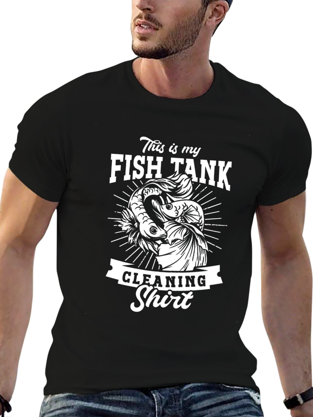 Fish Tank Cleaning Shirt - Novelty Betta Fish T-Shirt