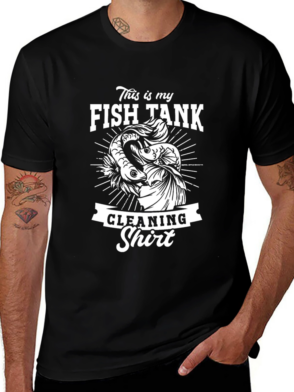 Fish Tank Cleaning Shirt - Novelty Betta Fish T-Shirt