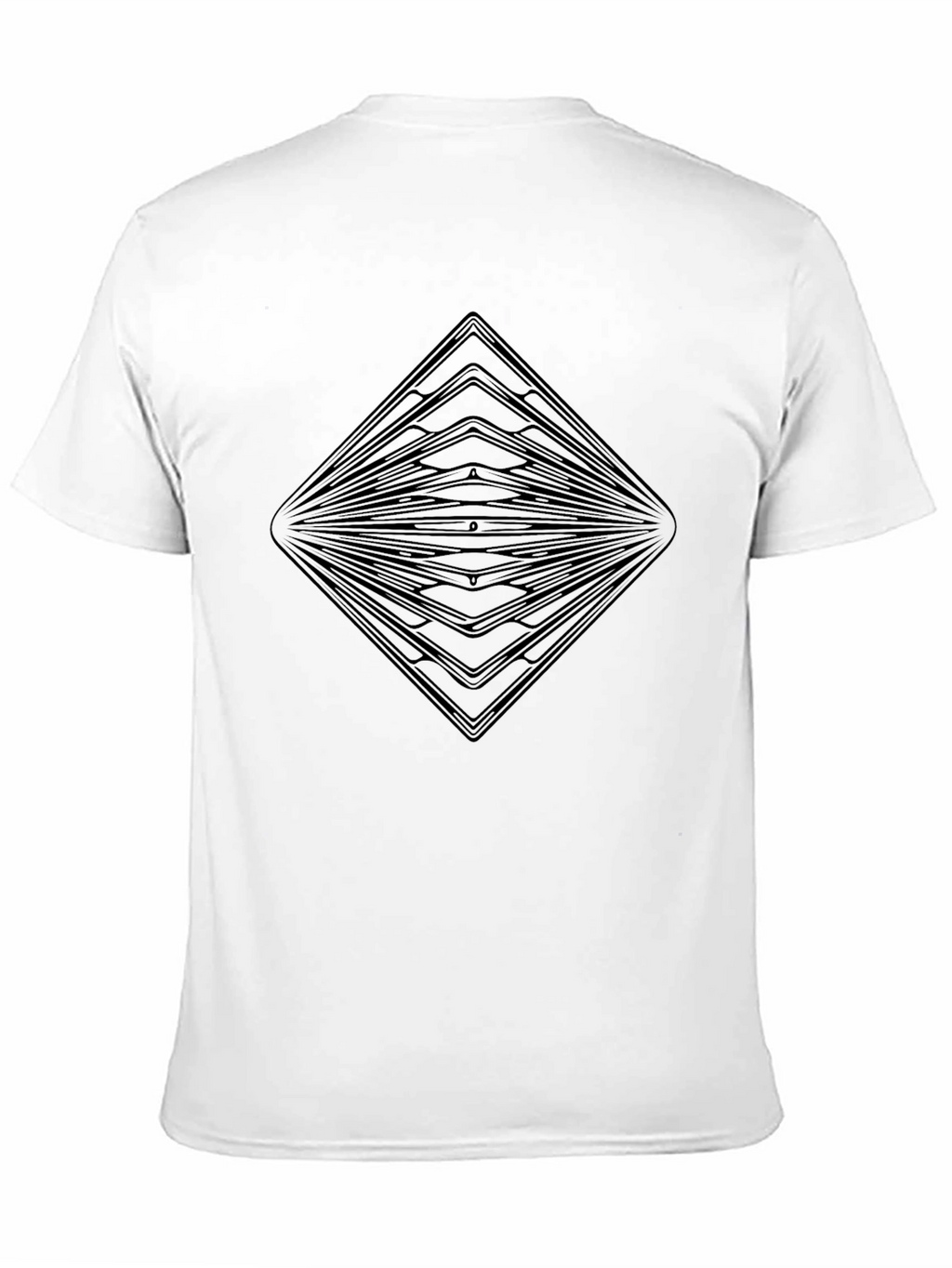 Abstract Diamond Graphic Black T-Shirt