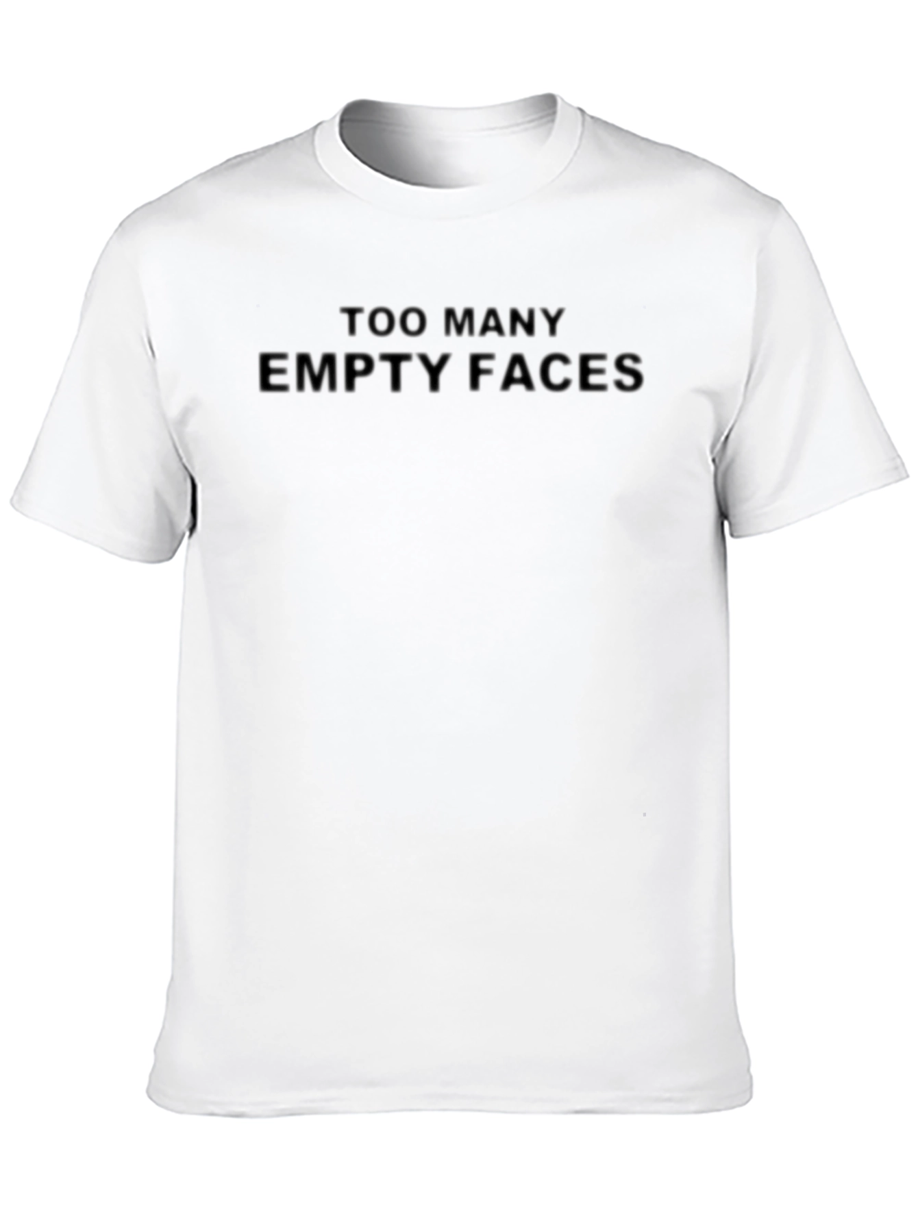 Too Many Empty Faces T-Shirt - Black Crew Neck
