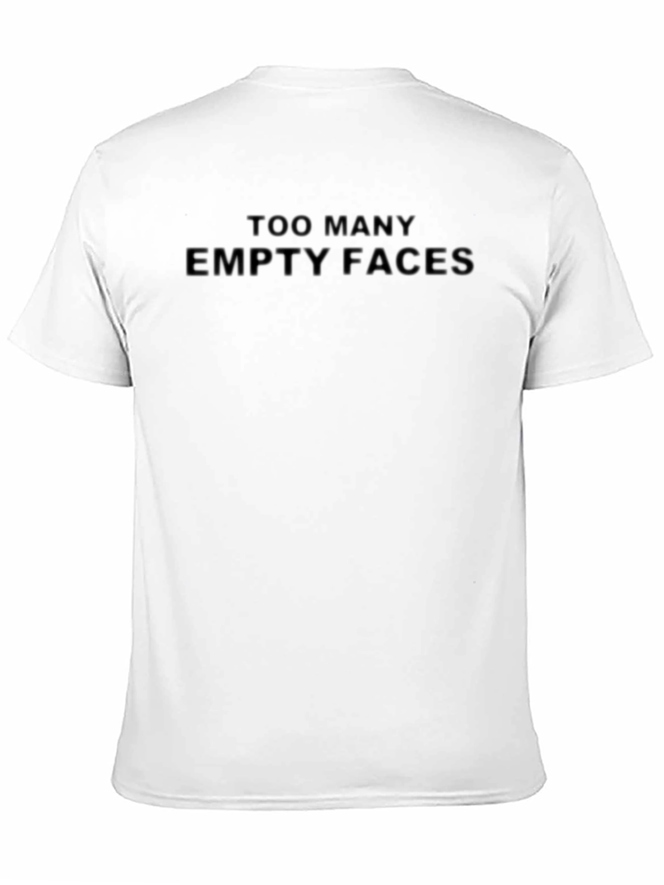 Too Many Empty Faces T-Shirt - Black Crew Neck