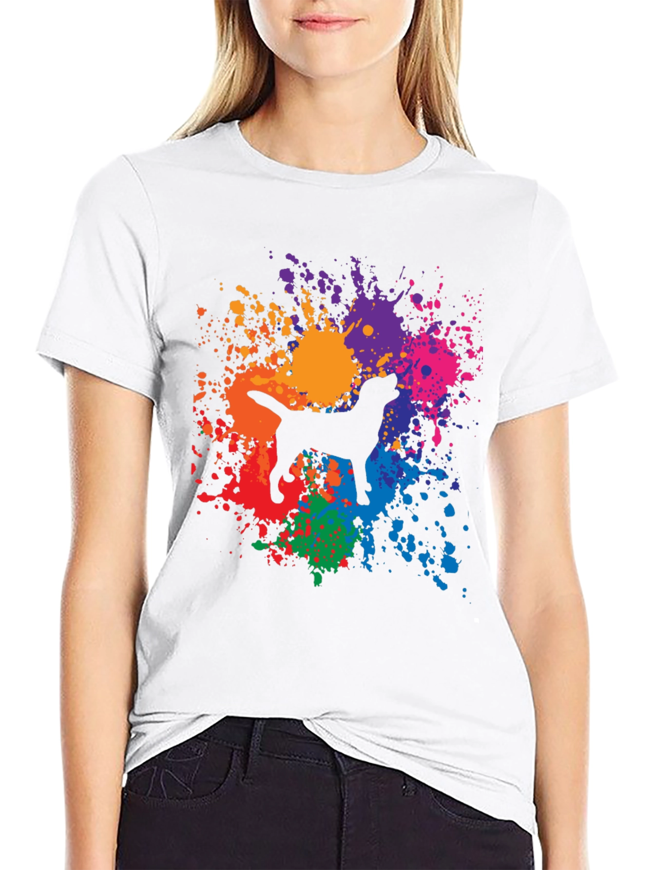 Dog Silhouette Splash Tee