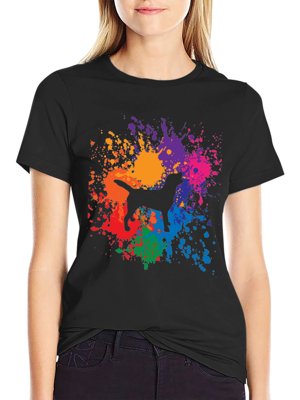 Dog Silhouette Splash Tee
