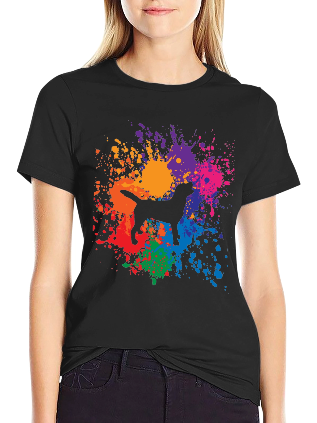 Dog Silhouette Splash Tee