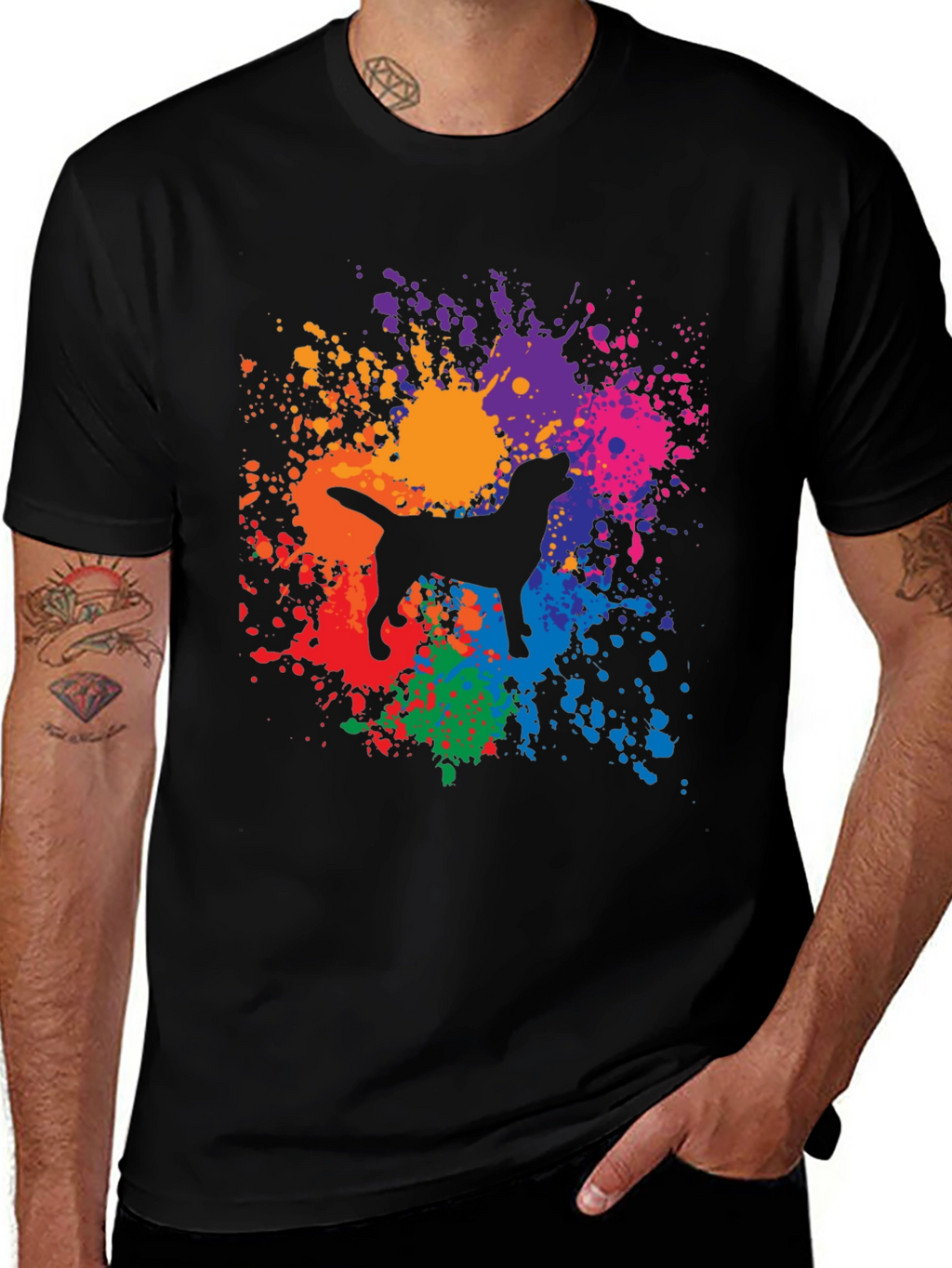 Dog Silhouette Splash Tee