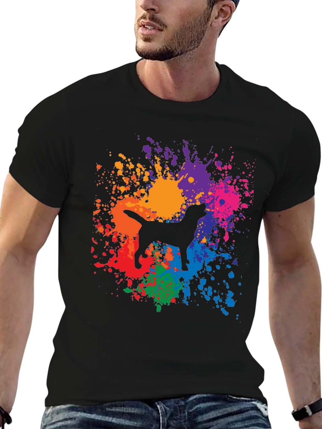 Dog Silhouette Splash Tee