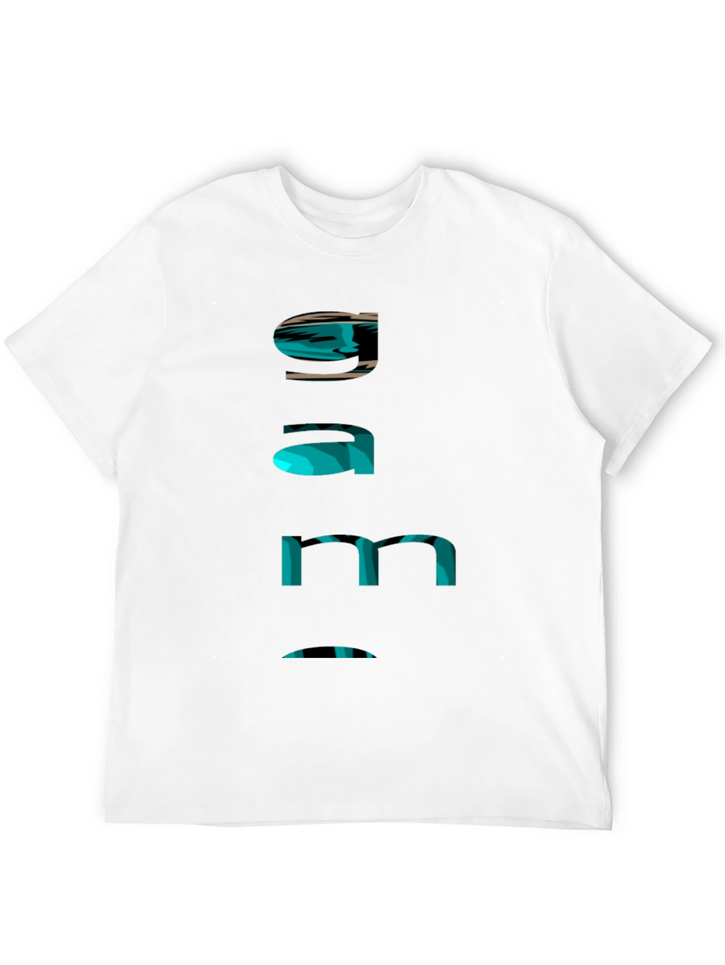 Cool Gamer Tee - Funky Text Design - Black