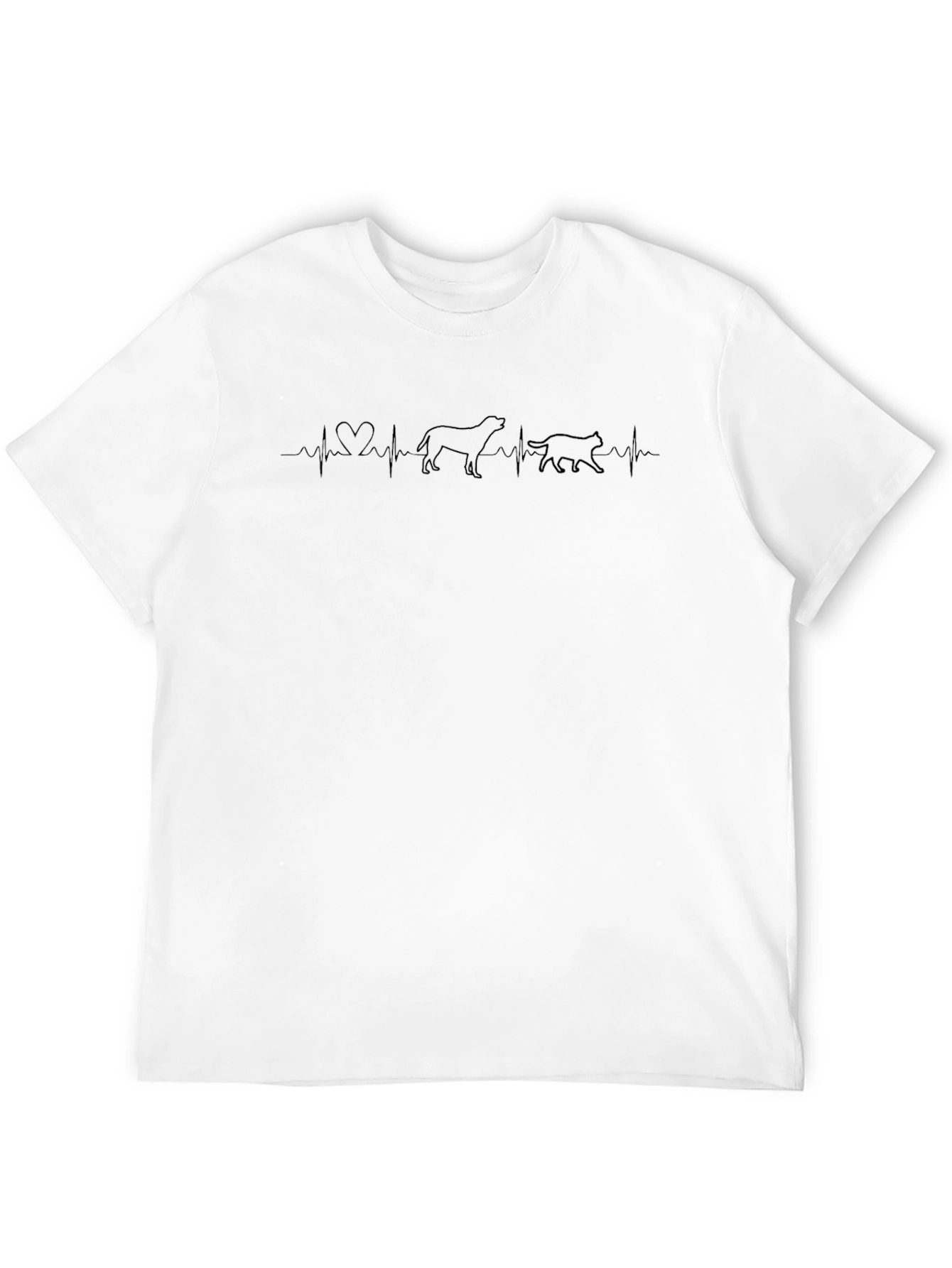 Heartbeat Dog and Cat Lover T-Shirt