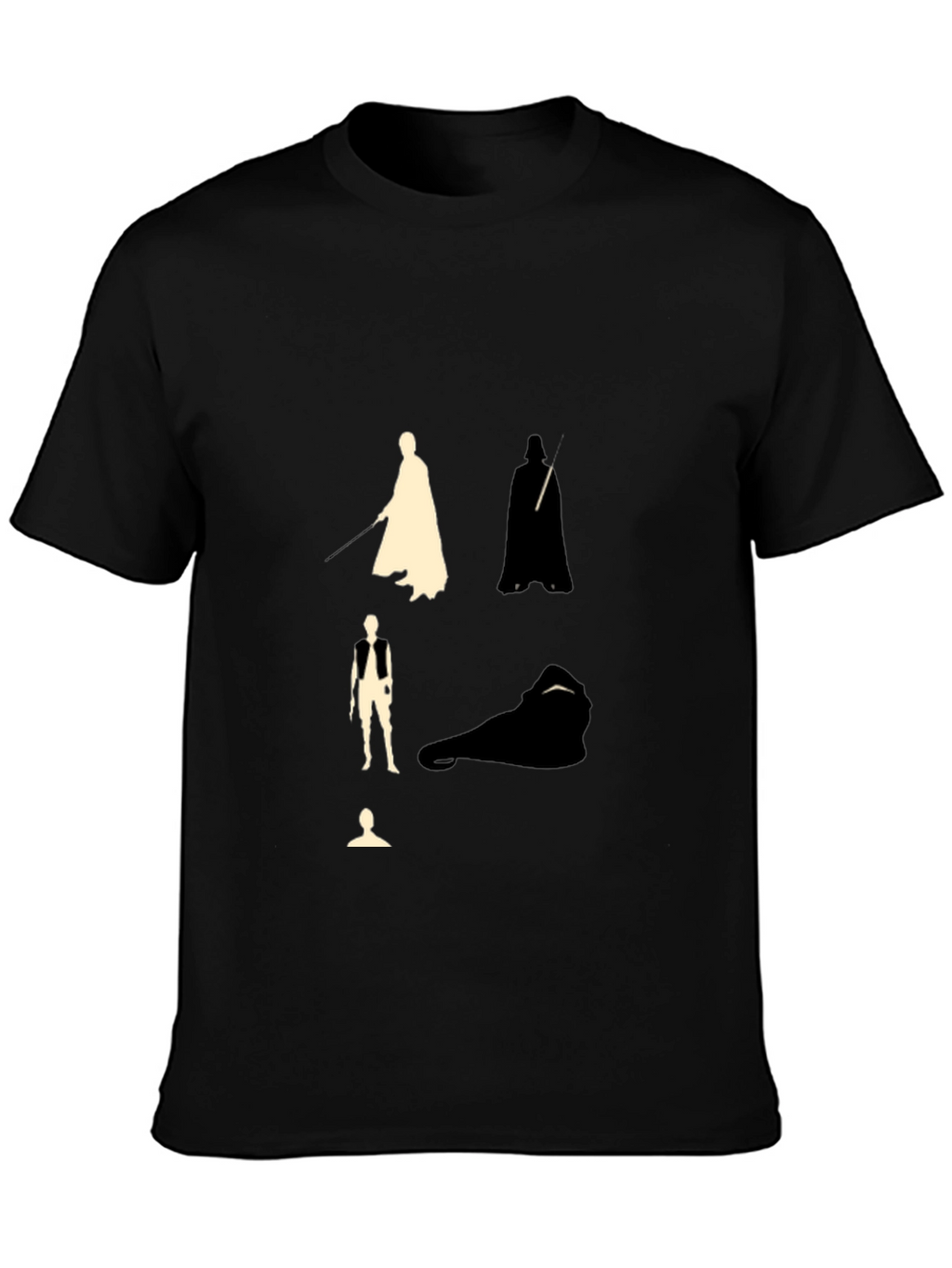 Star Wars Silhouette Graphic Black T-Shirt