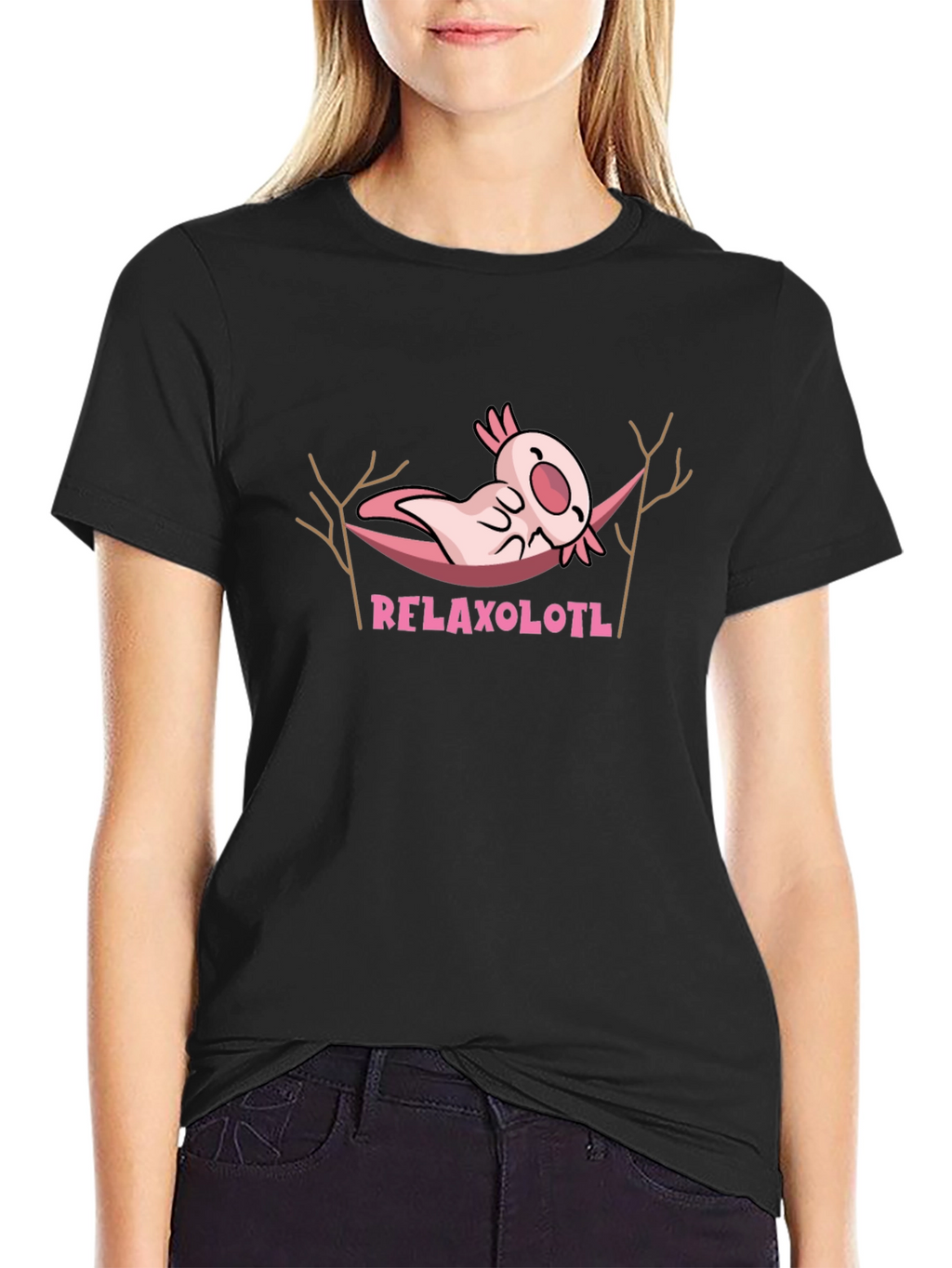 Relaxolotl T-Shirt - Funny Axolotl Hammock Tee