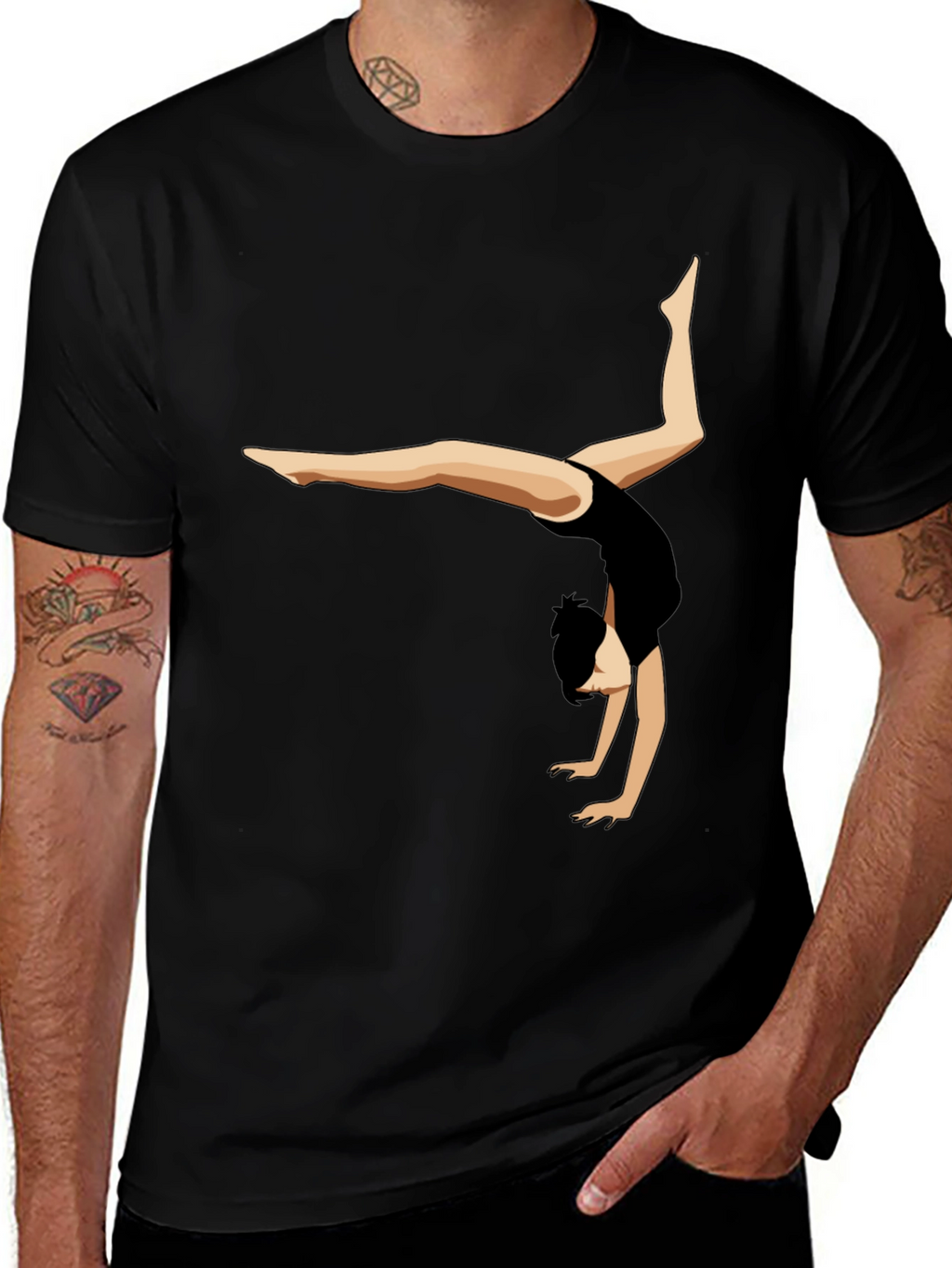 Gymnast Silhouette Graphic Tee