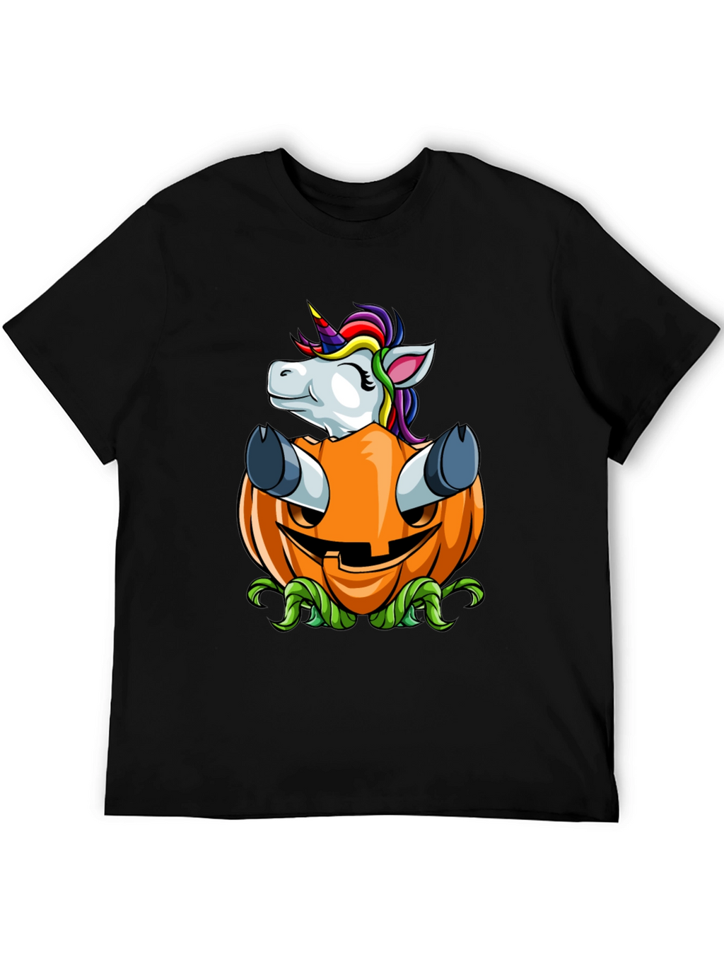 Unicorn in Pumpkin Halloween Graphic Tee