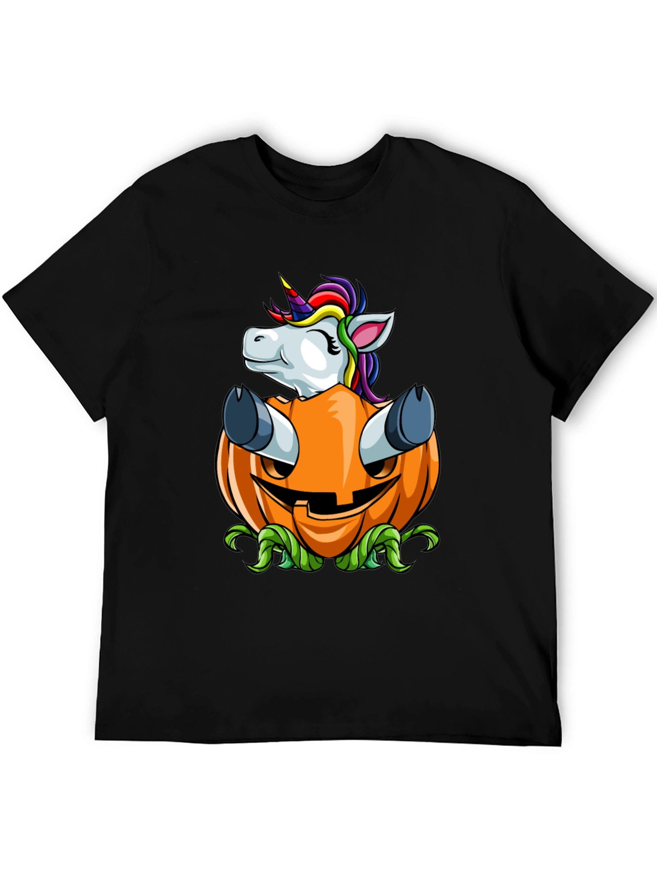 Unicorn in Pumpkin Halloween Graphic Tee