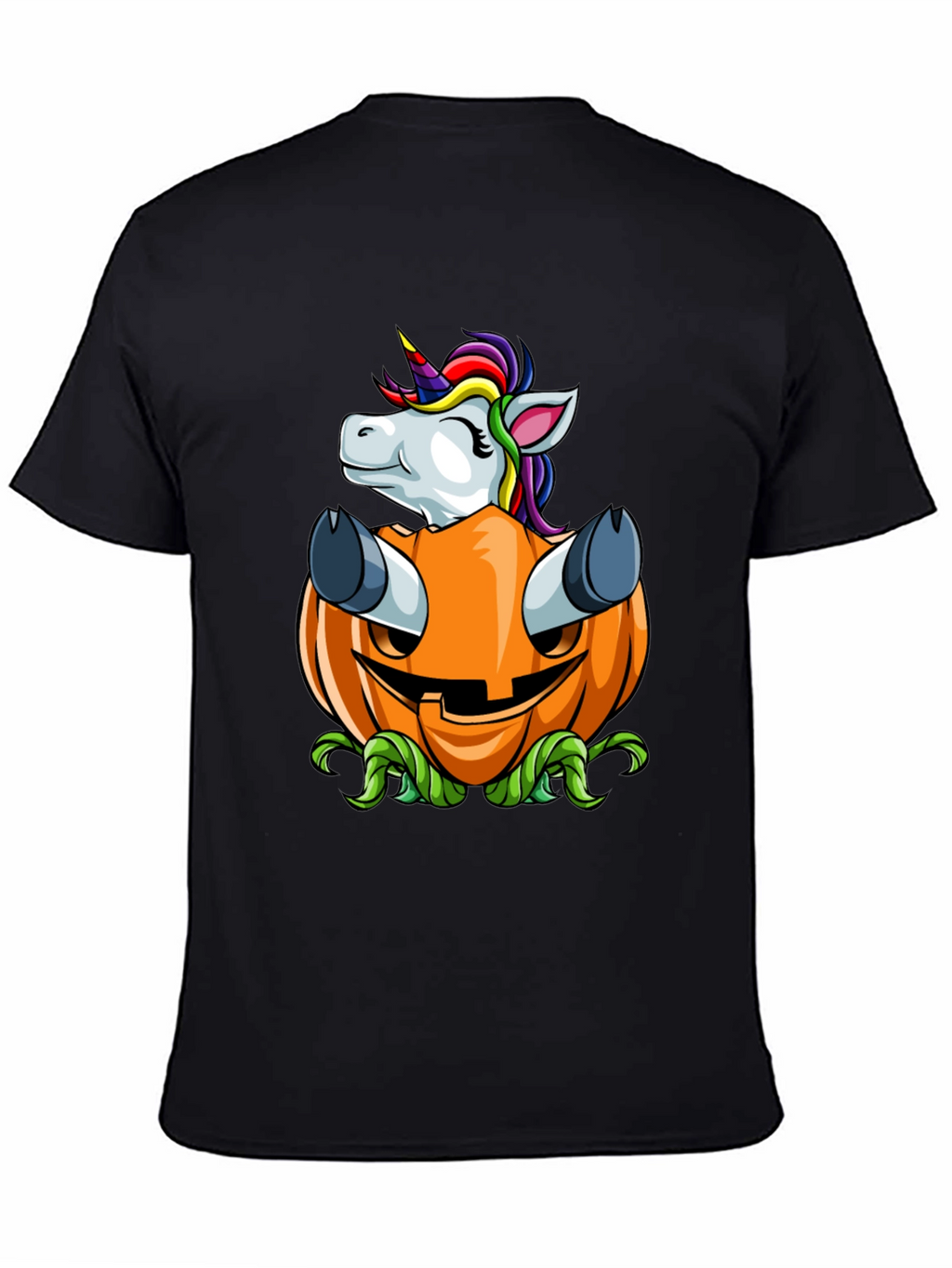 Unicorn in Pumpkin Halloween Graphic Tee