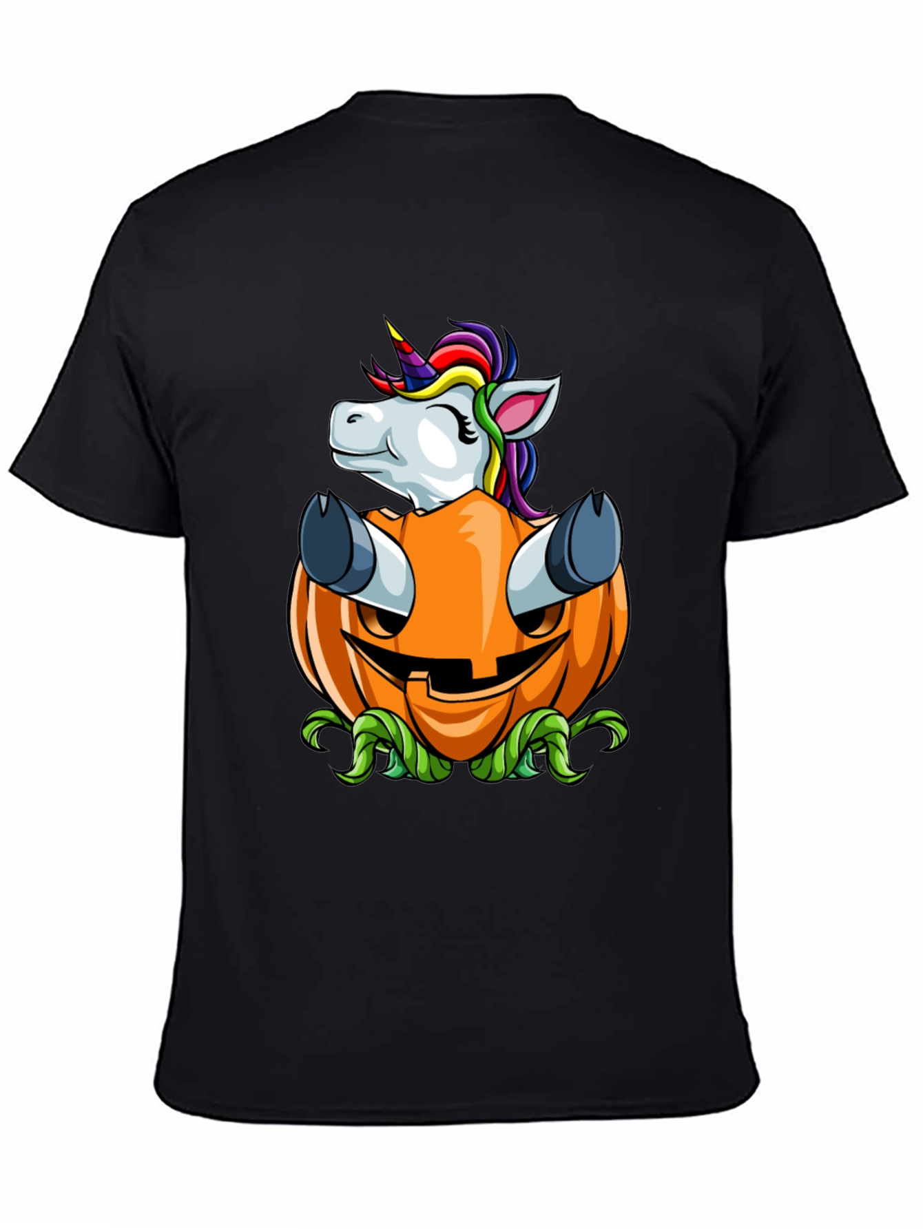 Unicorn in Pumpkin Halloween Graphic Tee