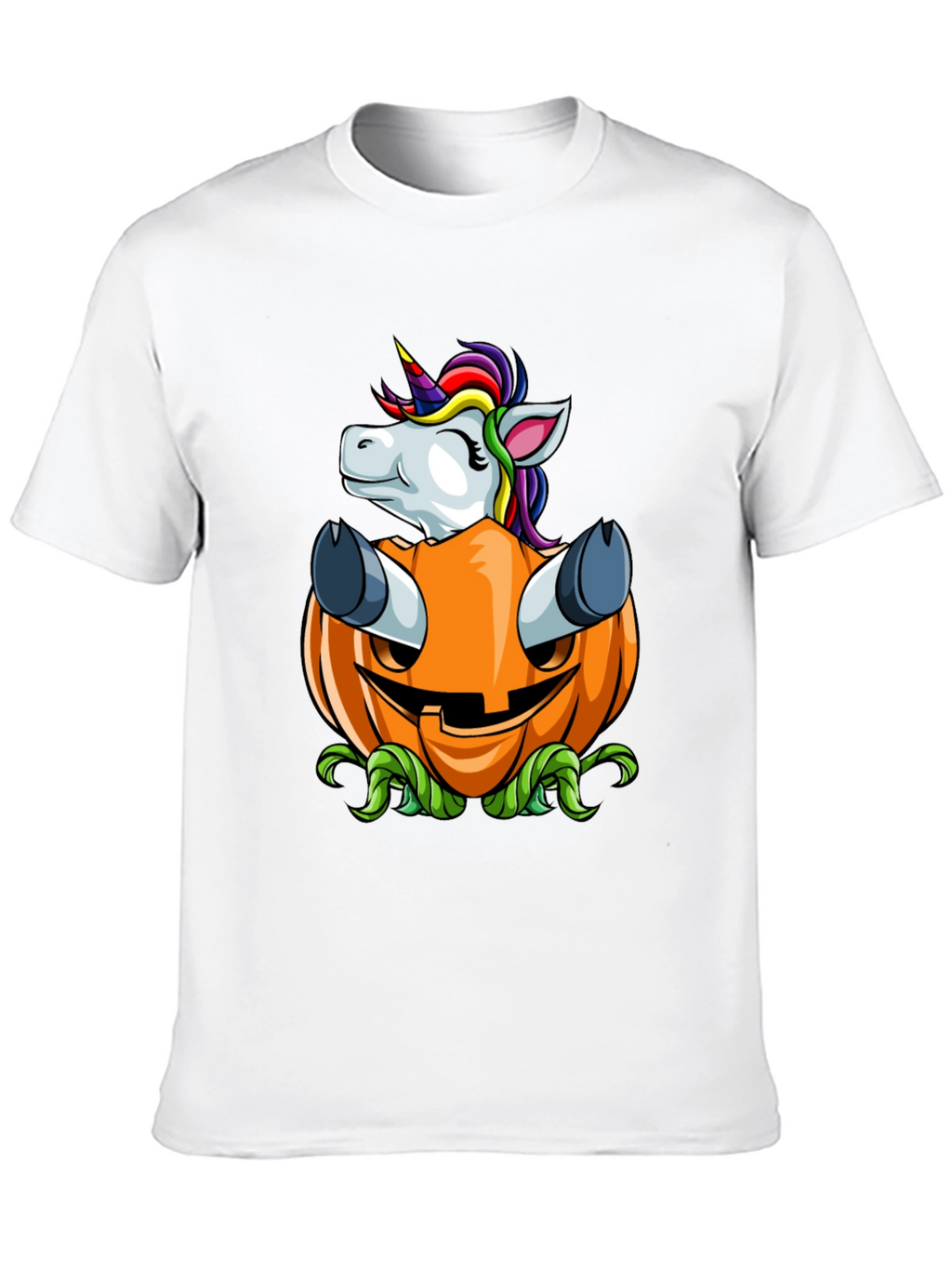 Unicorn in Pumpkin Halloween Graphic Tee
