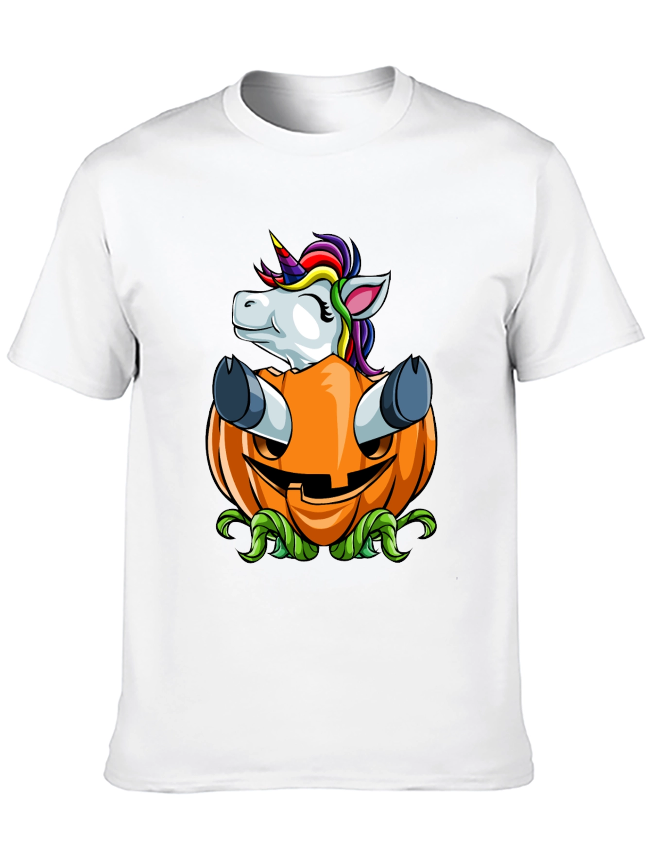 Unicorn in Pumpkin Halloween Graphic Tee