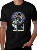 Astronaut Moon Graphic T-Shirt - Stylish Space Tee