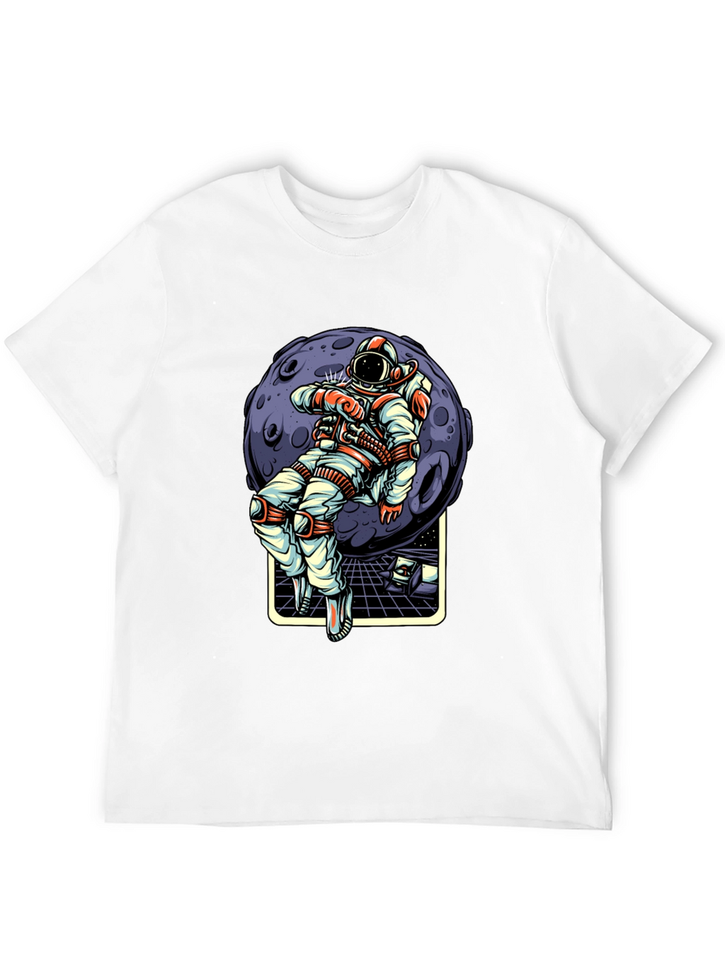 Astronaut Moon Graphic T-Shirt - Stylish Space Tee
