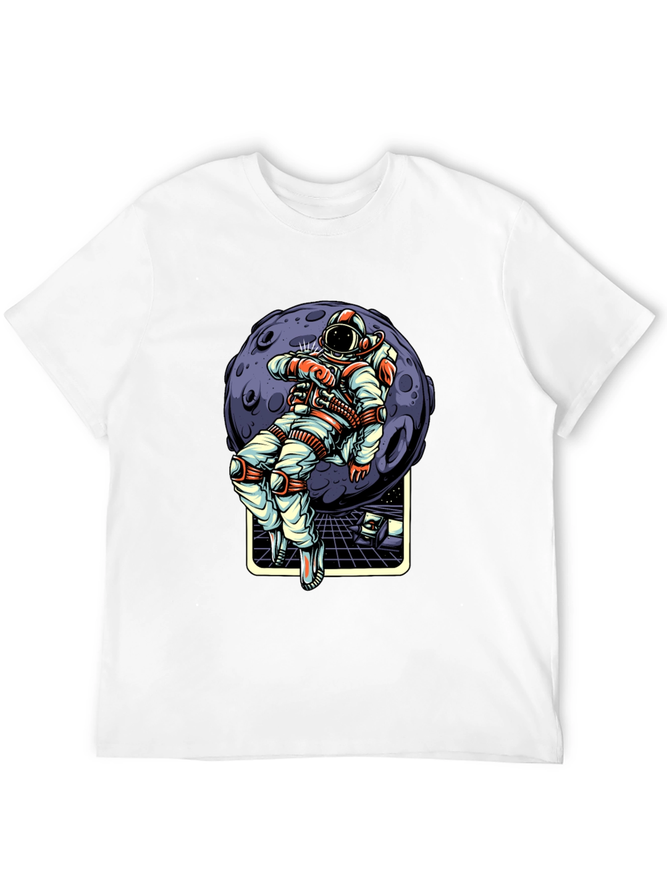 Astronaut Moon Graphic T-Shirt - Stylish Space Tee